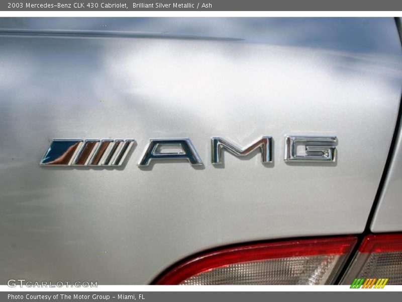 Brilliant Silver Metallic / Ash 2003 Mercedes-Benz CLK 430 Cabriolet
