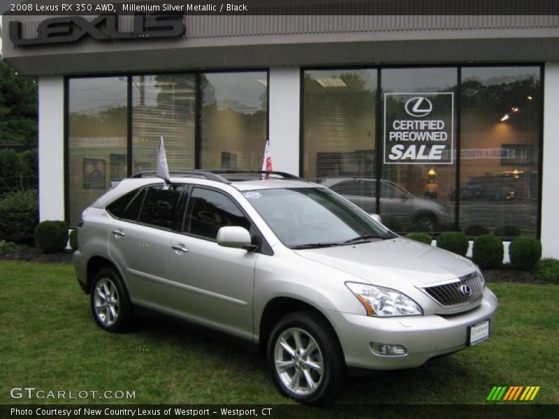 Millenium Silver Metallic / Black 2008 Lexus RX 350 AWD