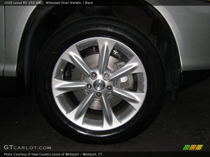 Millenium Silver Metallic / Black 2008 Lexus RX 350 AWD