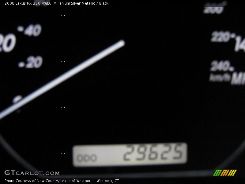 Millenium Silver Metallic / Black 2008 Lexus RX 350 AWD