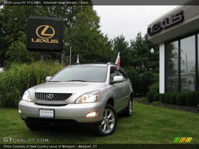 Millenium Silver Metallic / Black 2008 Lexus RX 350 AWD