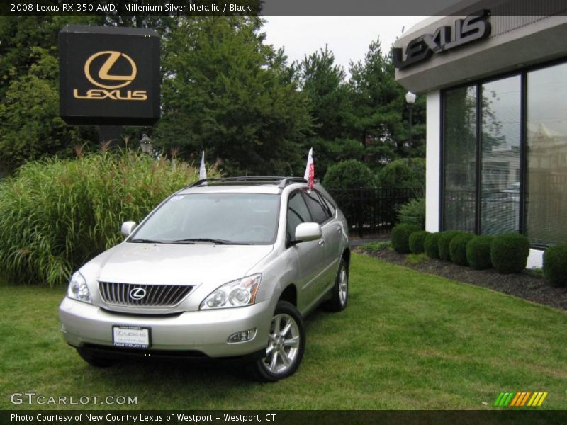 Millenium Silver Metallic / Black 2008 Lexus RX 350 AWD