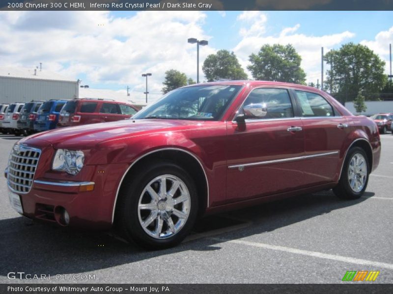Inferno Red Crystal Pearl / Dark Slate Gray 2008 Chrysler 300 C HEMI