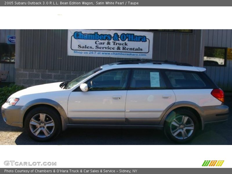 Satin White Pearl / Taupe 2005 Subaru Outback 3.0 R L.L. Bean Edition Wagon