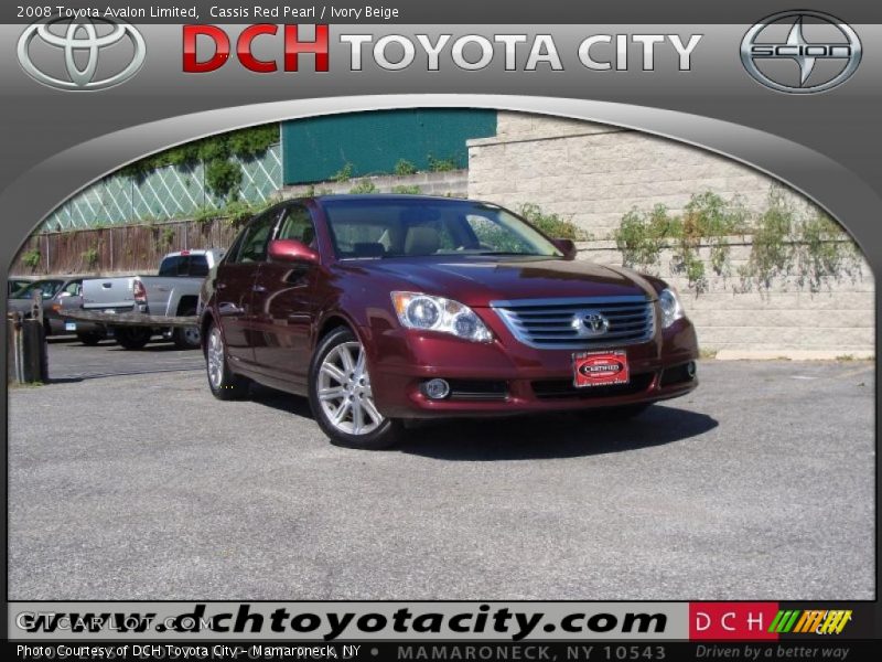 Cassis Red Pearl / Ivory Beige 2008 Toyota Avalon Limited