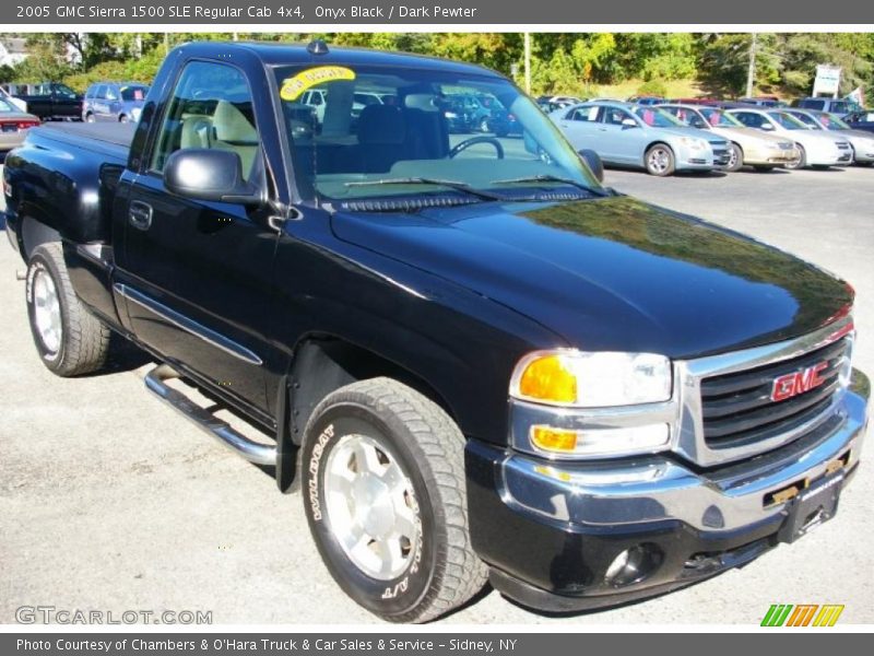 Onyx Black / Dark Pewter 2005 GMC Sierra 1500 SLE Regular Cab 4x4