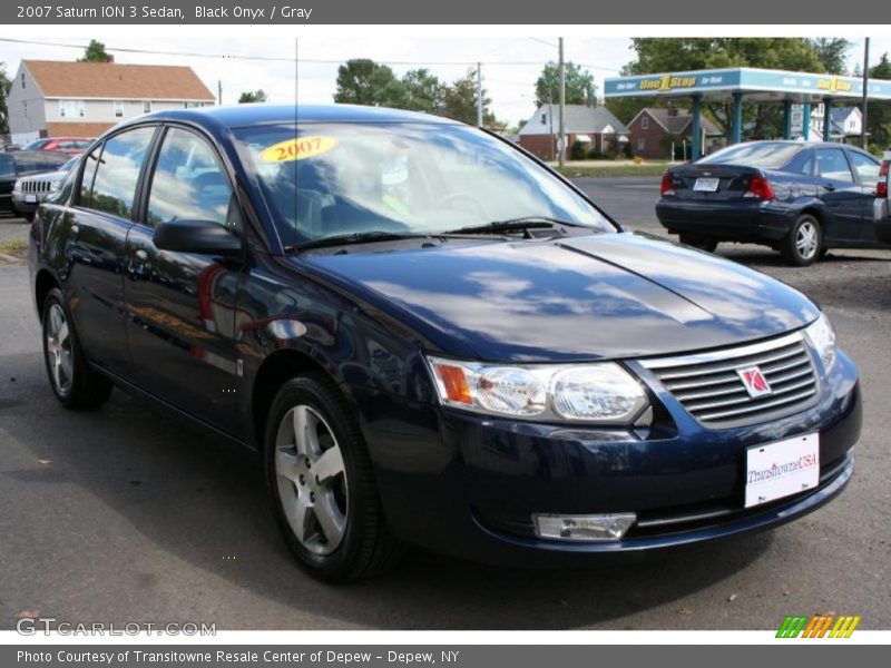 Black Onyx / Gray 2007 Saturn ION 3 Sedan