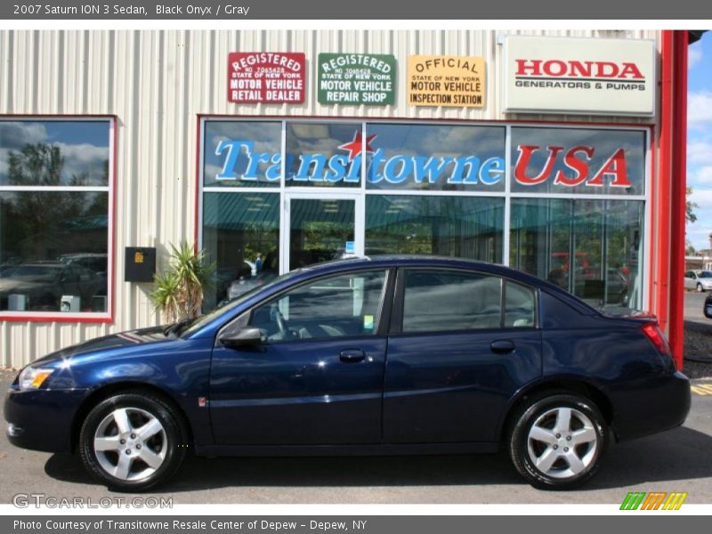 Black Onyx / Gray 2007 Saturn ION 3 Sedan