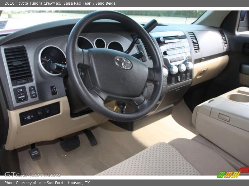 Salsa Red Pearl / Sand Beige 2010 Toyota Tundra CrewMax