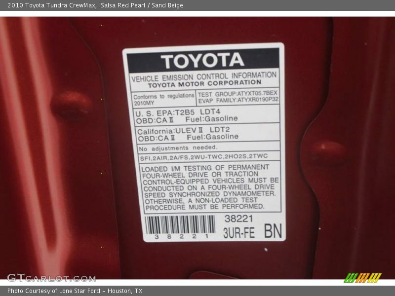 Salsa Red Pearl / Sand Beige 2010 Toyota Tundra CrewMax