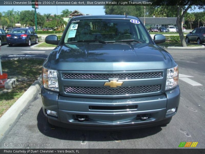Blue Granite Metallic / Light Titanium/Ebony 2011 Chevrolet Silverado 1500 LT Extended Cab 4x4
