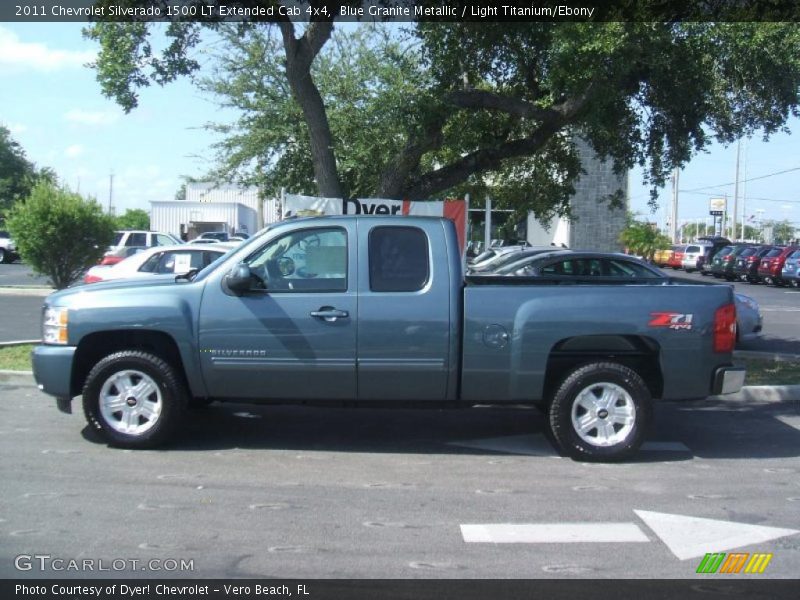 Blue Granite Metallic / Light Titanium/Ebony 2011 Chevrolet Silverado 1500 LT Extended Cab 4x4
