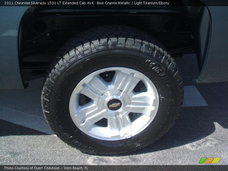 Blue Granite Metallic / Light Titanium/Ebony 2011 Chevrolet Silverado 1500 LT Extended Cab 4x4