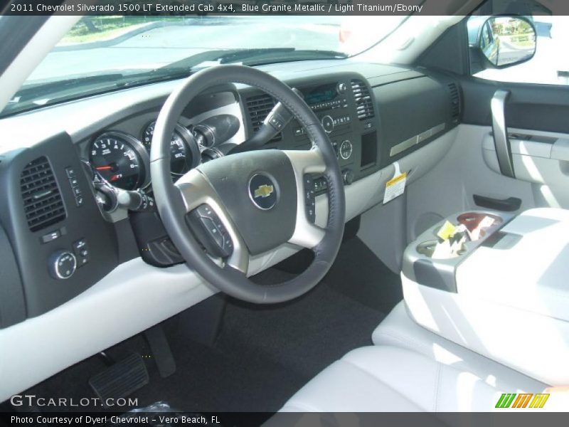 Blue Granite Metallic / Light Titanium/Ebony 2011 Chevrolet Silverado 1500 LT Extended Cab 4x4