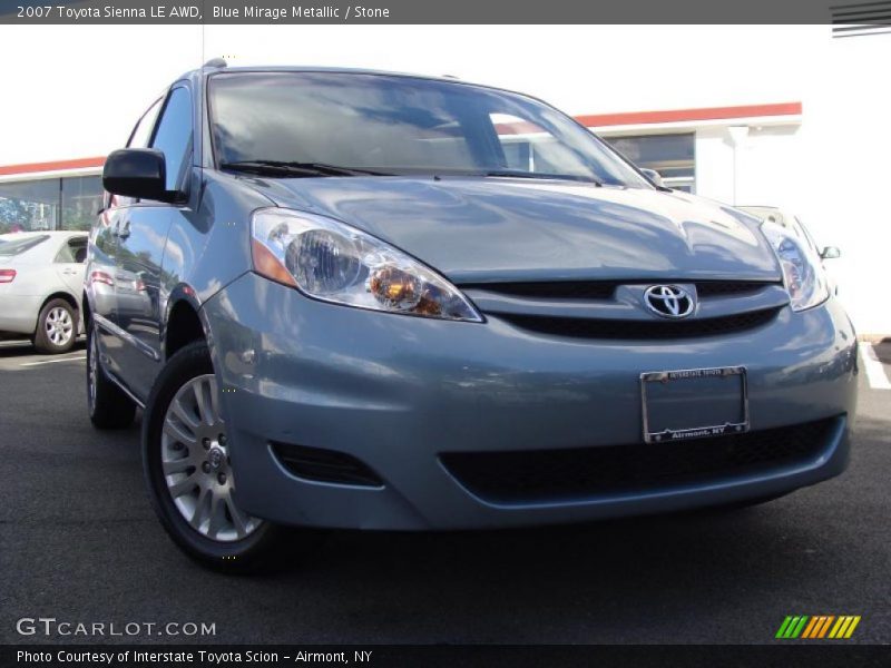 Blue Mirage Metallic / Stone 2007 Toyota Sienna LE AWD
