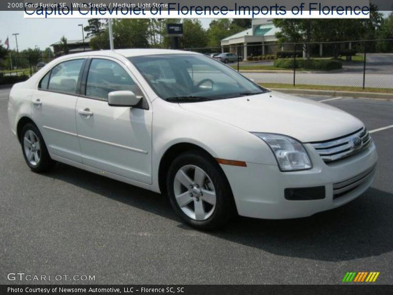 White Suede / Medium Light Stone 2008 Ford Fusion SE