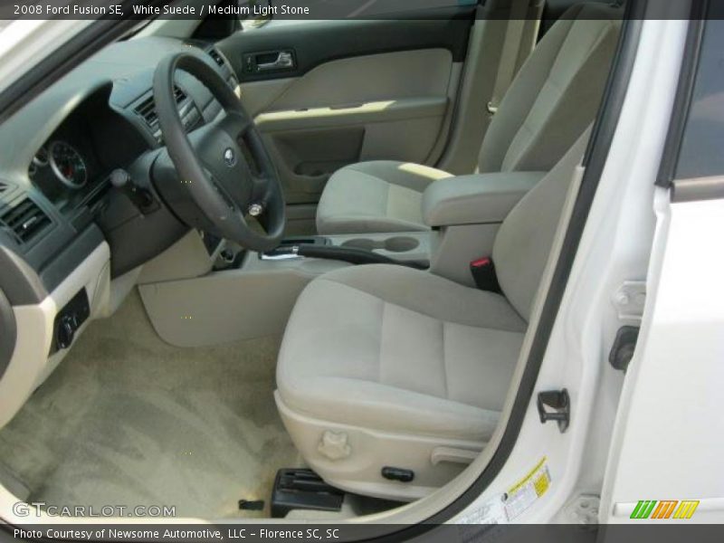White Suede / Medium Light Stone 2008 Ford Fusion SE