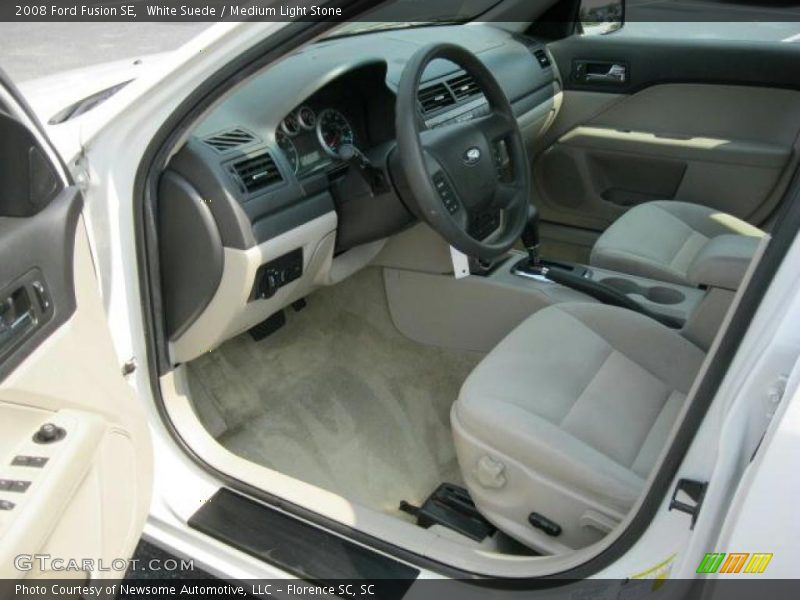 White Suede / Medium Light Stone 2008 Ford Fusion SE