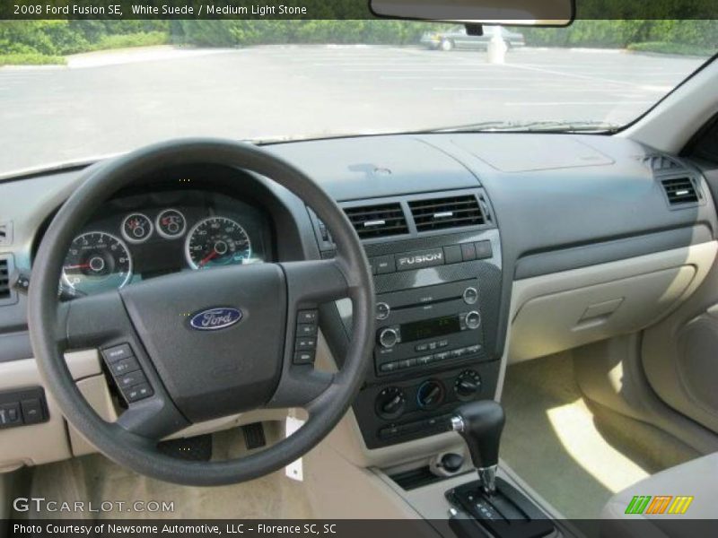 White Suede / Medium Light Stone 2008 Ford Fusion SE