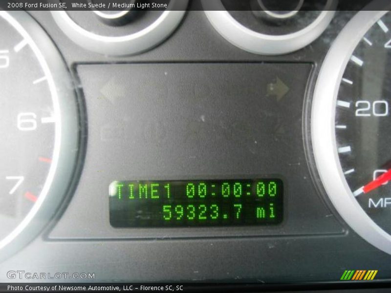 White Suede / Medium Light Stone 2008 Ford Fusion SE