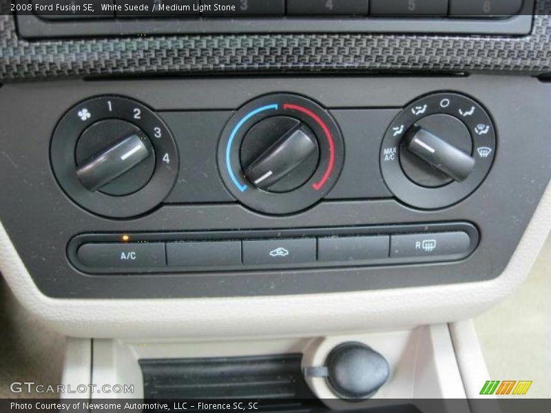 White Suede / Medium Light Stone 2008 Ford Fusion SE