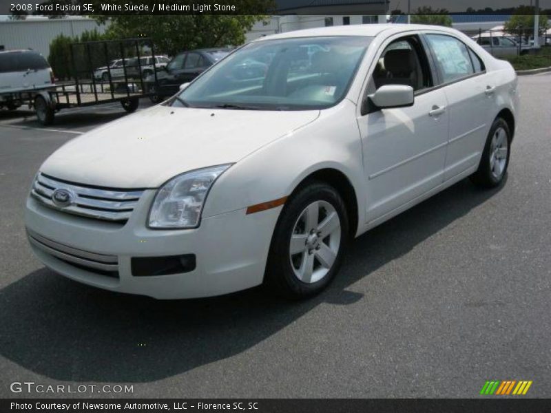 White Suede / Medium Light Stone 2008 Ford Fusion SE