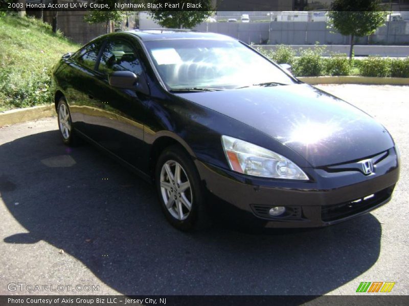 Nighthawk Black Pearl / Black 2003 Honda Accord LX V6 Coupe