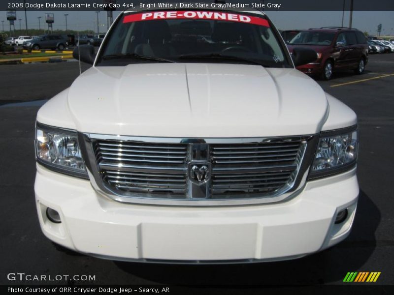 Bright White / Dark Slate Gray/Medium Slate Gray 2008 Dodge Dakota Laramie Crew Cab 4x4