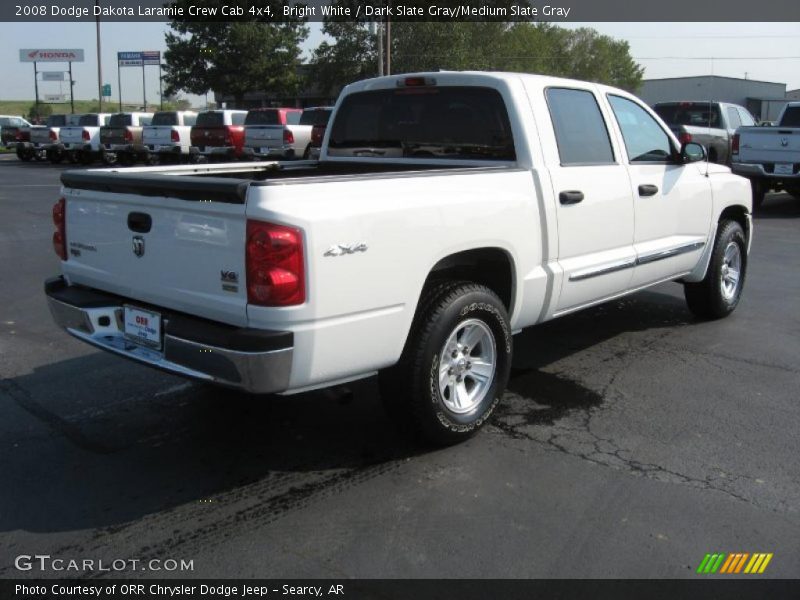 Bright White / Dark Slate Gray/Medium Slate Gray 2008 Dodge Dakota Laramie Crew Cab 4x4