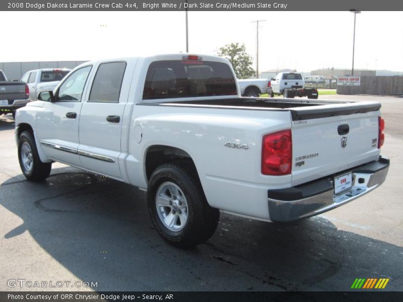 Bright White / Dark Slate Gray/Medium Slate Gray 2008 Dodge Dakota Laramie Crew Cab 4x4