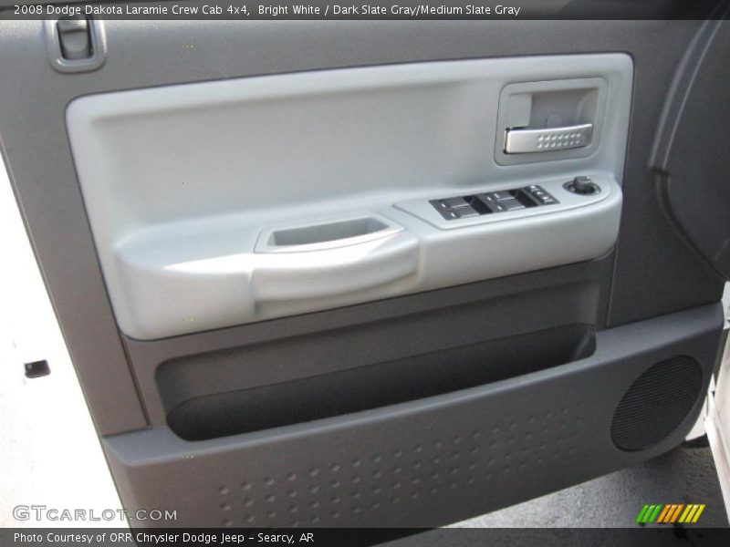 Bright White / Dark Slate Gray/Medium Slate Gray 2008 Dodge Dakota Laramie Crew Cab 4x4