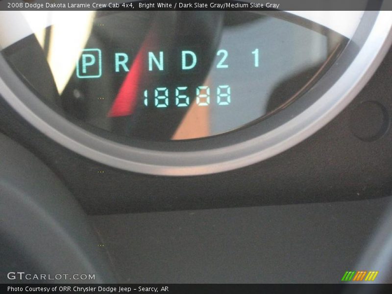 Bright White / Dark Slate Gray/Medium Slate Gray 2008 Dodge Dakota Laramie Crew Cab 4x4