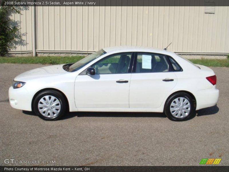 Aspen White / Ivory 2008 Subaru Impreza 2.5i Sedan