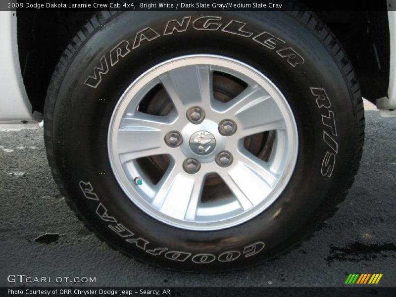 Bright White / Dark Slate Gray/Medium Slate Gray 2008 Dodge Dakota Laramie Crew Cab 4x4