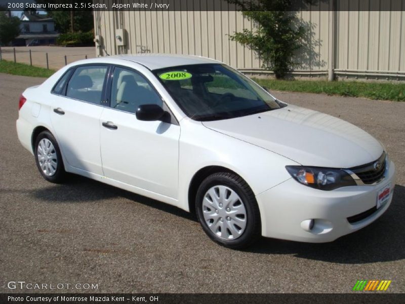 Aspen White / Ivory 2008 Subaru Impreza 2.5i Sedan