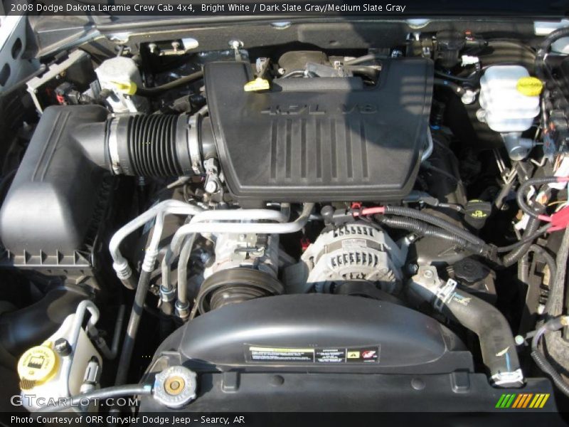 Bright White / Dark Slate Gray/Medium Slate Gray 2008 Dodge Dakota Laramie Crew Cab 4x4