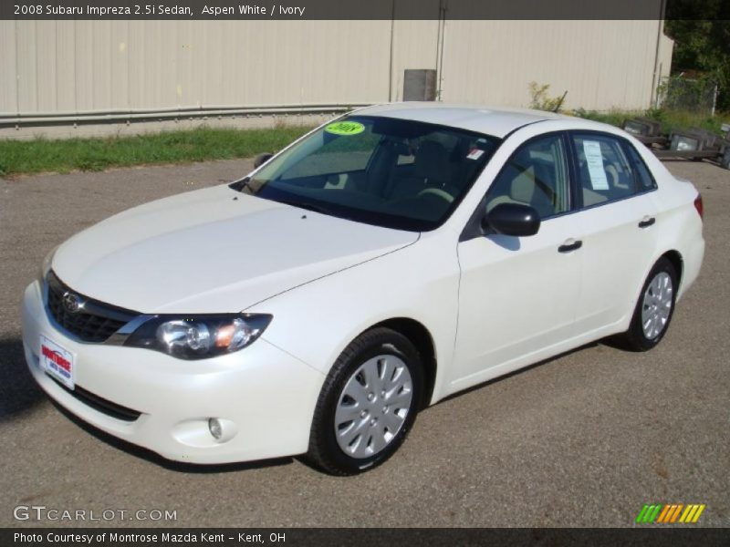 Aspen White / Ivory 2008 Subaru Impreza 2.5i Sedan