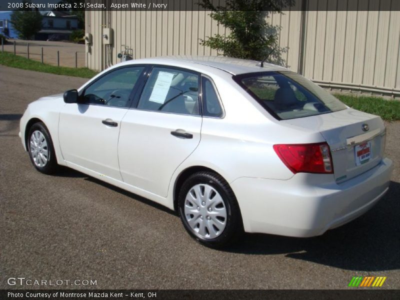 Aspen White / Ivory 2008 Subaru Impreza 2.5i Sedan