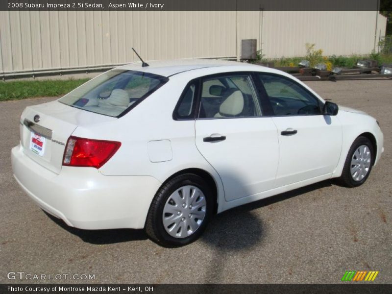 Aspen White / Ivory 2008 Subaru Impreza 2.5i Sedan