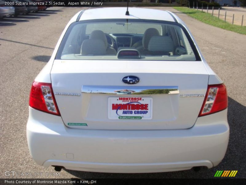 Aspen White / Ivory 2008 Subaru Impreza 2.5i Sedan