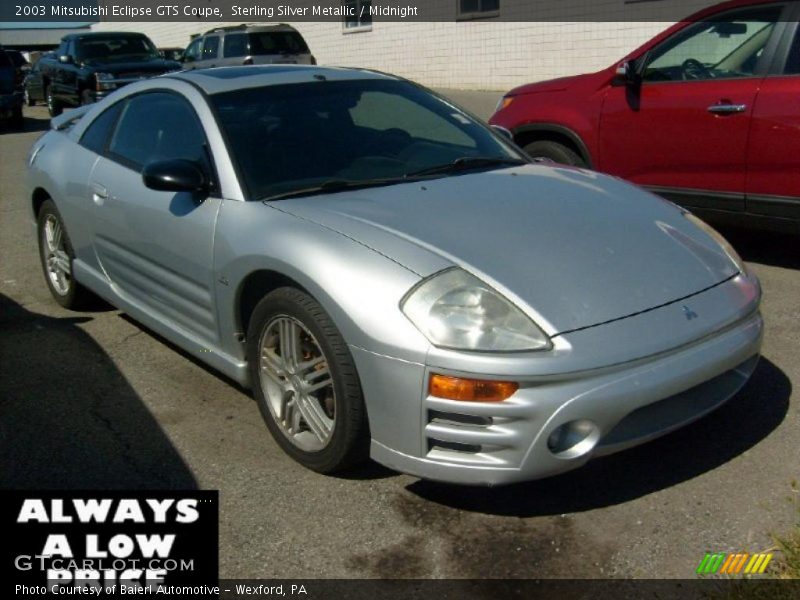 Sterling Silver Metallic / Midnight 2003 Mitsubishi Eclipse GTS Coupe
