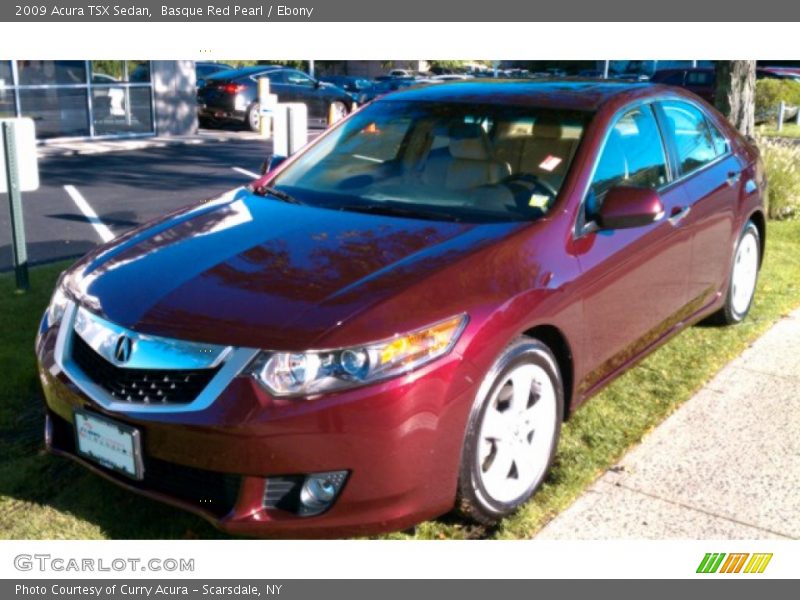 Basque Red Pearl / Ebony 2009 Acura TSX Sedan