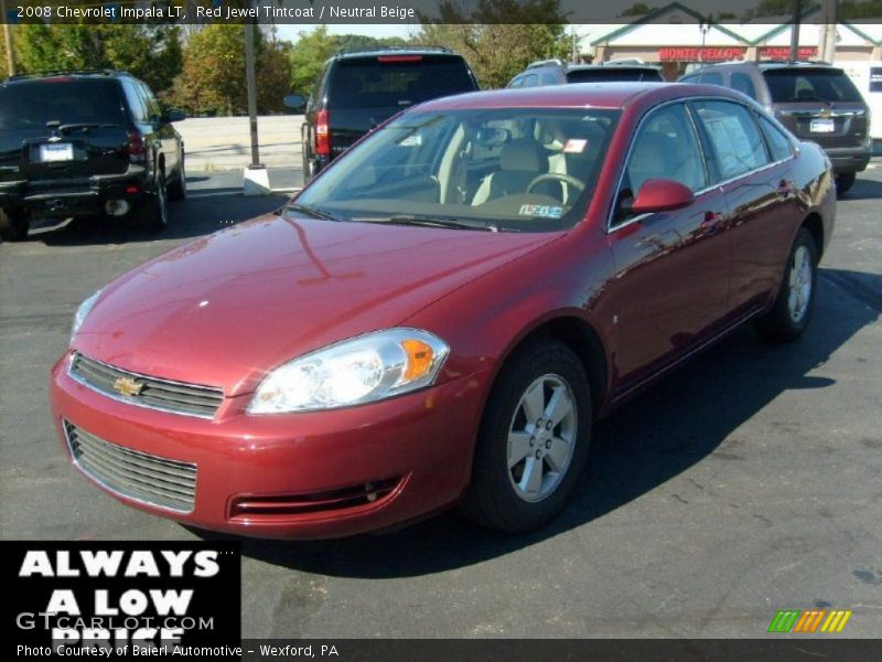 Red Jewel Tintcoat / Neutral Beige 2008 Chevrolet Impala LT