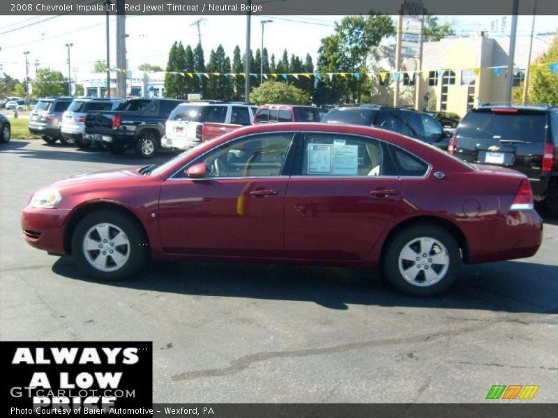 Red Jewel Tintcoat / Neutral Beige 2008 Chevrolet Impala LT