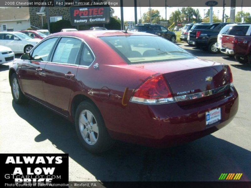 Red Jewel Tintcoat / Neutral Beige 2008 Chevrolet Impala LT