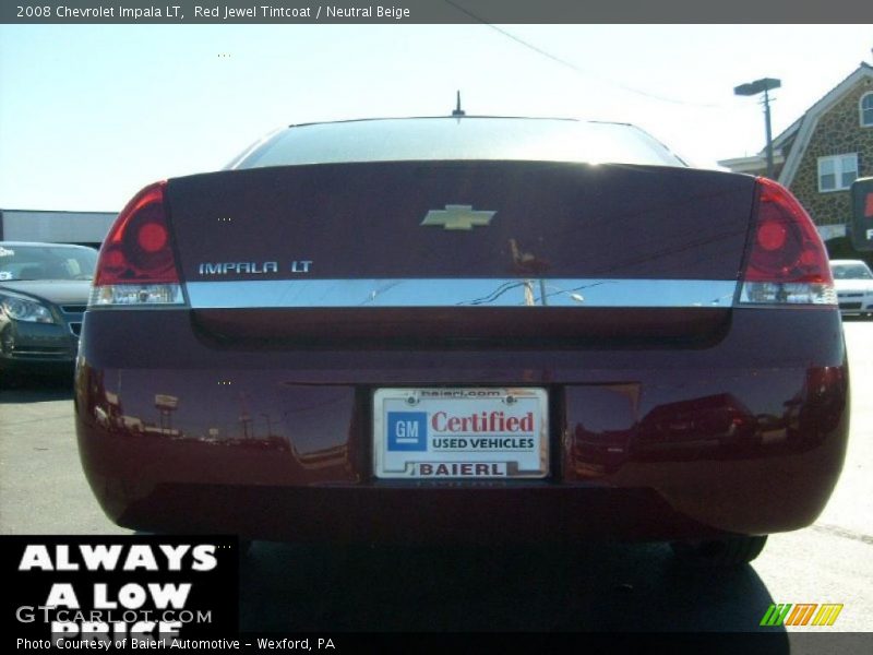 Red Jewel Tintcoat / Neutral Beige 2008 Chevrolet Impala LT