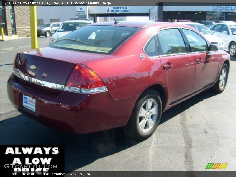 Red Jewel Tintcoat / Neutral Beige 2008 Chevrolet Impala LT