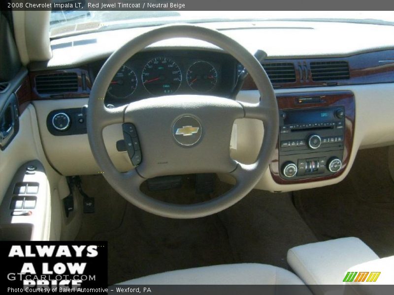 Red Jewel Tintcoat / Neutral Beige 2008 Chevrolet Impala LT