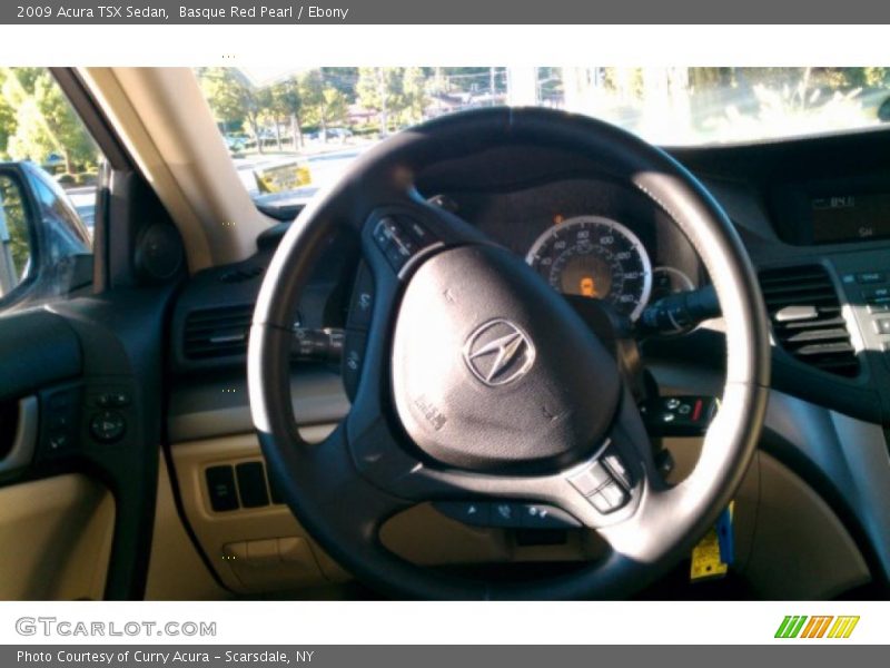 Basque Red Pearl / Ebony 2009 Acura TSX Sedan