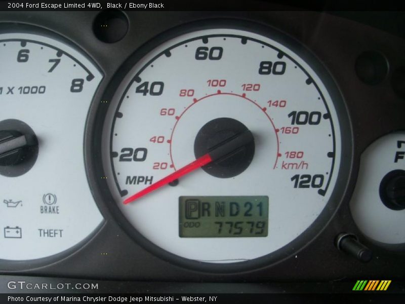 Black / Ebony Black 2004 Ford Escape Limited 4WD